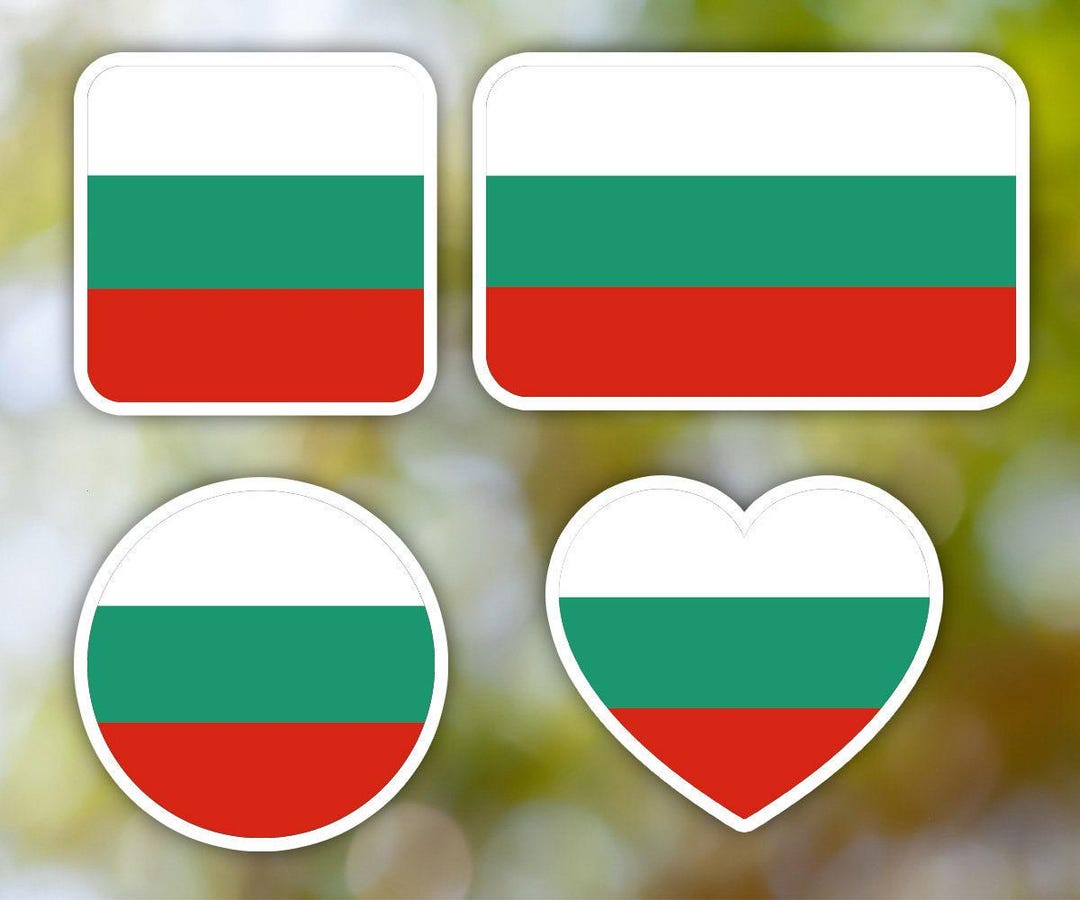 Bulgaria Sticker Geometric for Laptop, Car, Book, Water Bottle, Helmet ...