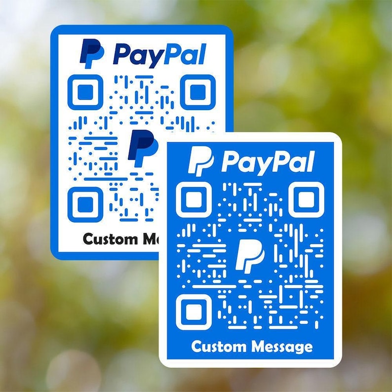 Custom Paypal Sticker QR Code | Custom QR Code | Personalised Paypal Sticker | Custom Social Media Sticker | Vinyl Sticker image 1