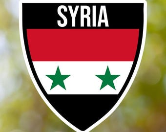 Syria Sticker Shield Waterproof for Laptop, Car, Book, Water Bottle, Helmet, Toolbox