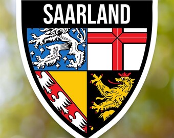 Saarland Sticker Shield Waterproof for Laptop, Car, Book, Water Bottle, Helmet, Toolbox