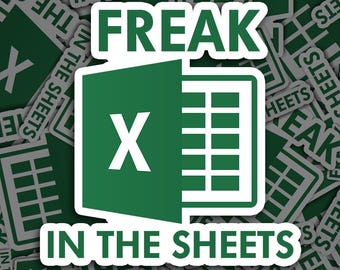 Freak on the Sheets Meme Sticker, IT Sticker Waterproof, Vinyl Decal, for Laptop Car, Book, Water Bottle, Helmet, Travel Bag, ...