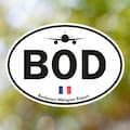 Bordeaux Sticker Oval Vintage, France Airport Luggage Sticker Waterproof for Suitcase, Car, Book, Water Bottle, Helmet, Toolbox product logo