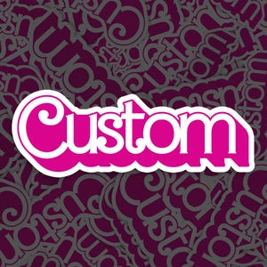 Custom Pink Doll Sticker Waterproof, Vinyl Decal, for Laptop Car, Book, Water Bottle, Helmet, Travel Bag, ...