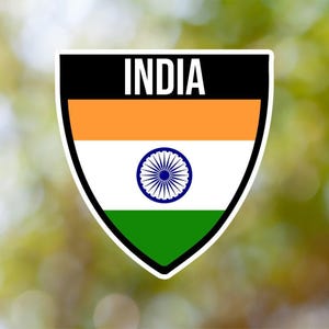 India Sticker Shield Waterproof for Laptop, Car, Book, Water Bottle, Helmet, Toolbox
