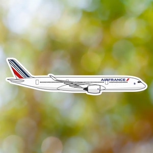 Adesivo Airbus A350, adesivo aereo Air France impermeabile per valigia, auto, libro, bottiglia d'acqua, casco, cassetta degli attrezzi