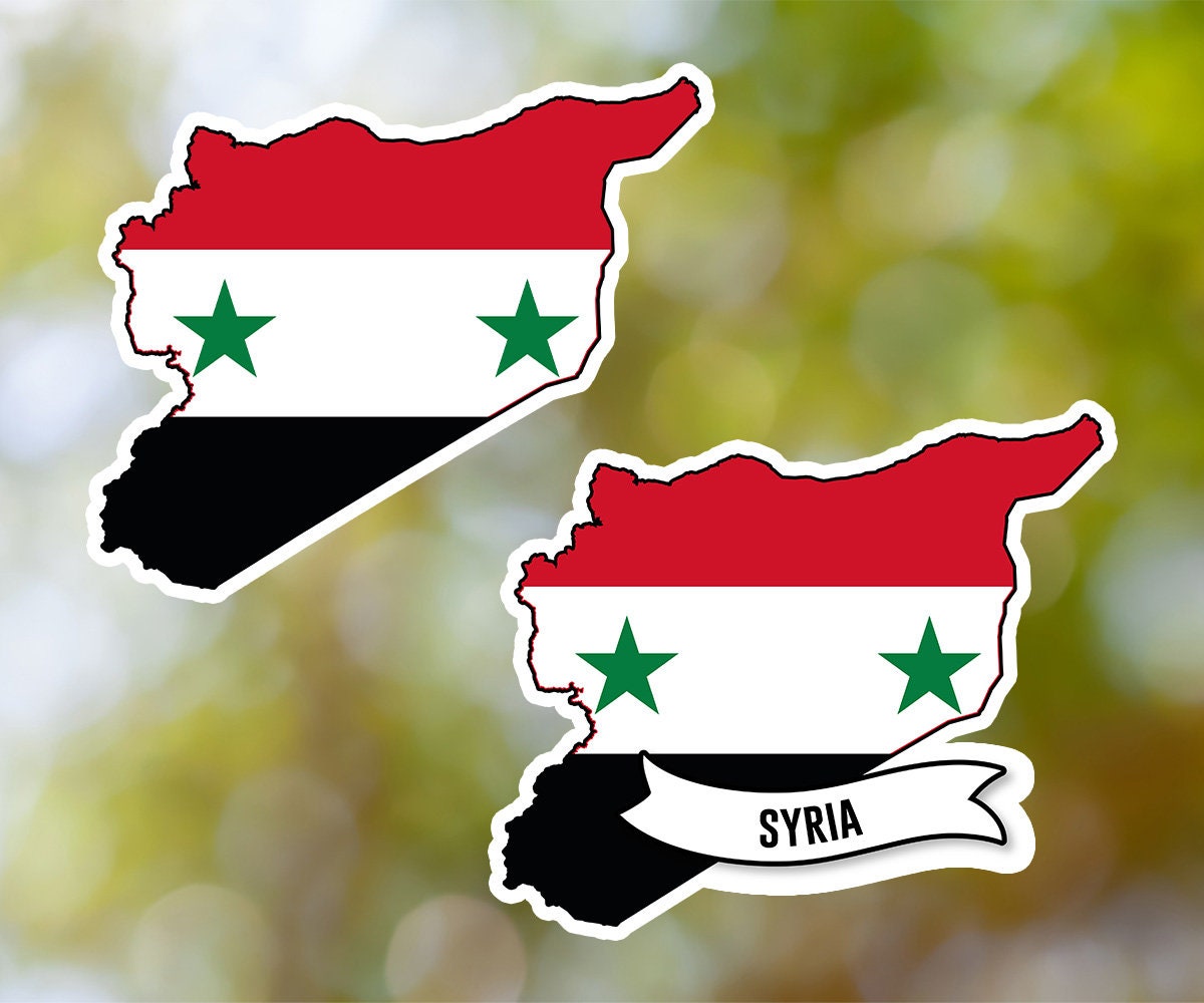 Die cut Syrien Flagge - @ StickerApp Shop