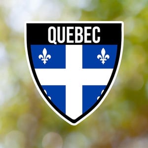 Quebec Sticker Shield Waterproof for Laptop, Car, Book, Water Bottle, Helmet, Toolbox