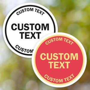 Custom Sticker Circle | Custom Decal Circle  | Personalised Sticker Circle  | Vinyl Sticker