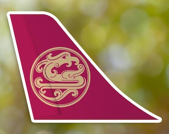 Adesivo da Juneyao Airlines, adesivo impermeável para cauda de avião, ideal para malas, carros, livros, garrafas de água, capacetes e caixas de ferramentas.