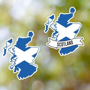 Scotland Aufkleber Country Shaped wasserdicht für Laptop, Auto, Buch, Wasserflasche, Helm, Werkzeugkasten