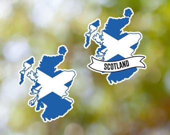 Scotland Sticker Country Shaped Waterproof for Laptop, Car, Book, Water Bottle, Helmet, Toolbox