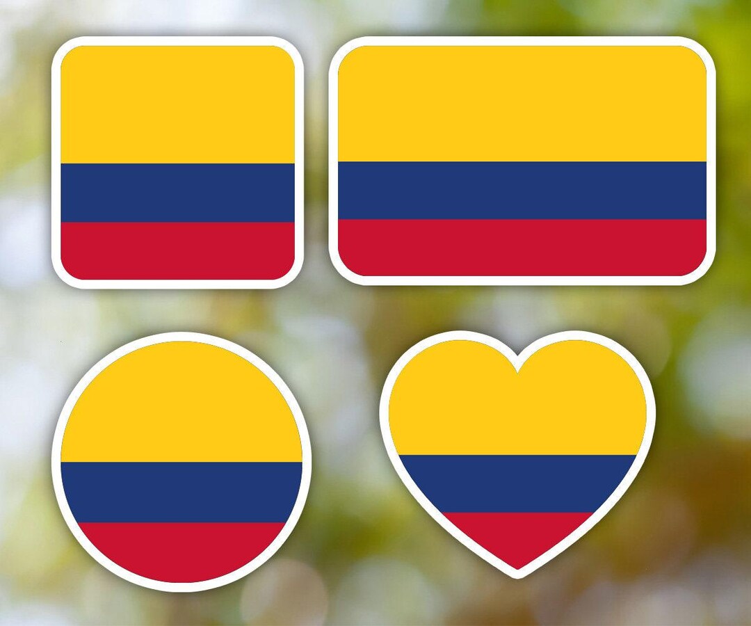 Colombia Sticker Geometric for Laptop, Car, Book, Water Bottle, Helmet ...