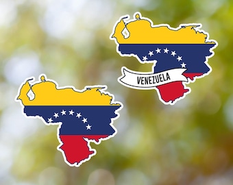 Venezuela Sticker Country Shaped Waterproof for Laptop, Car, Book, Water Bottle, Helmet, Toolbox