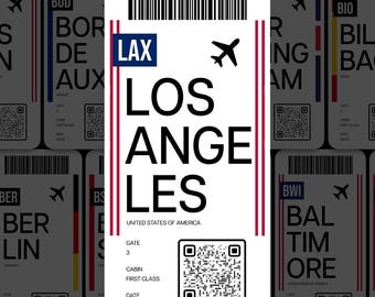 LAX Los Angeles Airport Sticker, USA Luggage Sticker, Suitcase Sticker for Travel