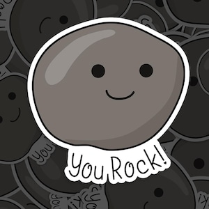 You Rock Sticker Waterproof, Vinyl Decal, for Laptop Car, Book, Water Bottle, Helmet, Travel Bag, ...