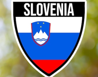 Slovenia Sticker Shield Waterproof for Laptop, Car, Book, Water Bottle, Helmet, Toolbox