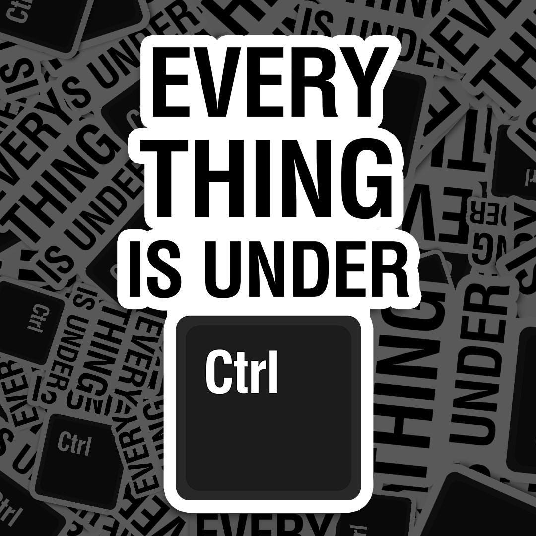 Ctrl Sticker Waterproof, IT Sticker Vinyl Decal, for Laptop Car, Book ...