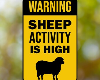 Warning Sheep Meme Sticker, Meme Vinyl, Meme Decal, for Laptop Car, Book, Water Bottle, Helmet, Travel Bag, ...