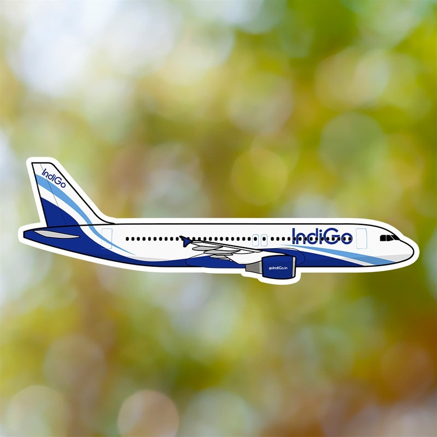 Airbus A320 Sticker, Indigo Airlines Airplane Sticker Waterproof