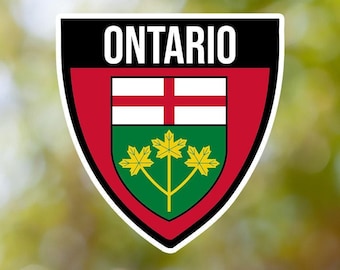 Ontario Sticker Shield Waterproof for Laptop, Car, Book, Water Bottle, Helmet, Toolbox