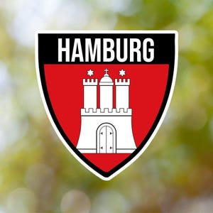 Hamburg Sticker Shield Waterproof for Laptop, Car, Book, Water Bottle, Helmet, Toolbox