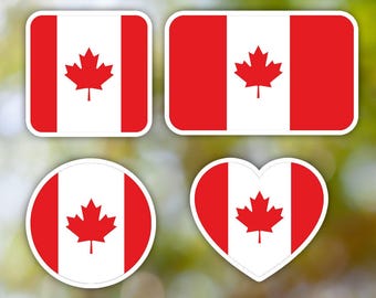 Canada Sticker Geometric for Laptop, Car, Book, Water Bottle, Helmet, Toolbox [Multiple Shapes]