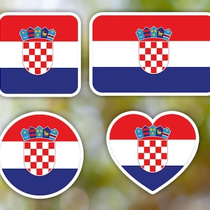 Croatia Sticker Geometric for Laptop, Car, Book, Water Bottle, Helmet, Toolbox [Multiple Shapes]