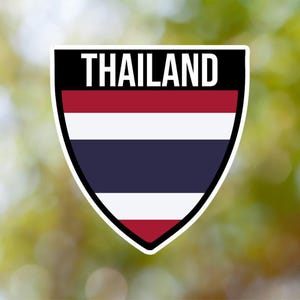Thailand Sticker Shield Waterproof for Laptop, Car, Book, Water Bottle, Helmet, Toolbox