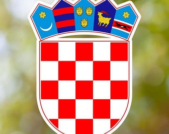 Adesivo con stemma della Croazia, decalcomania in vinile, per computer portatile, auto, libro, bottiglia d'acqua, casco, borsa da viaggio, ...
