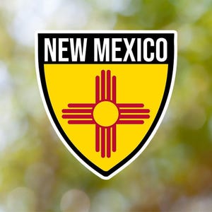 New Mexico Sticker Shield Waterproof for Laptop, Car, Book, Water Bottle, Helmet, Toolbox