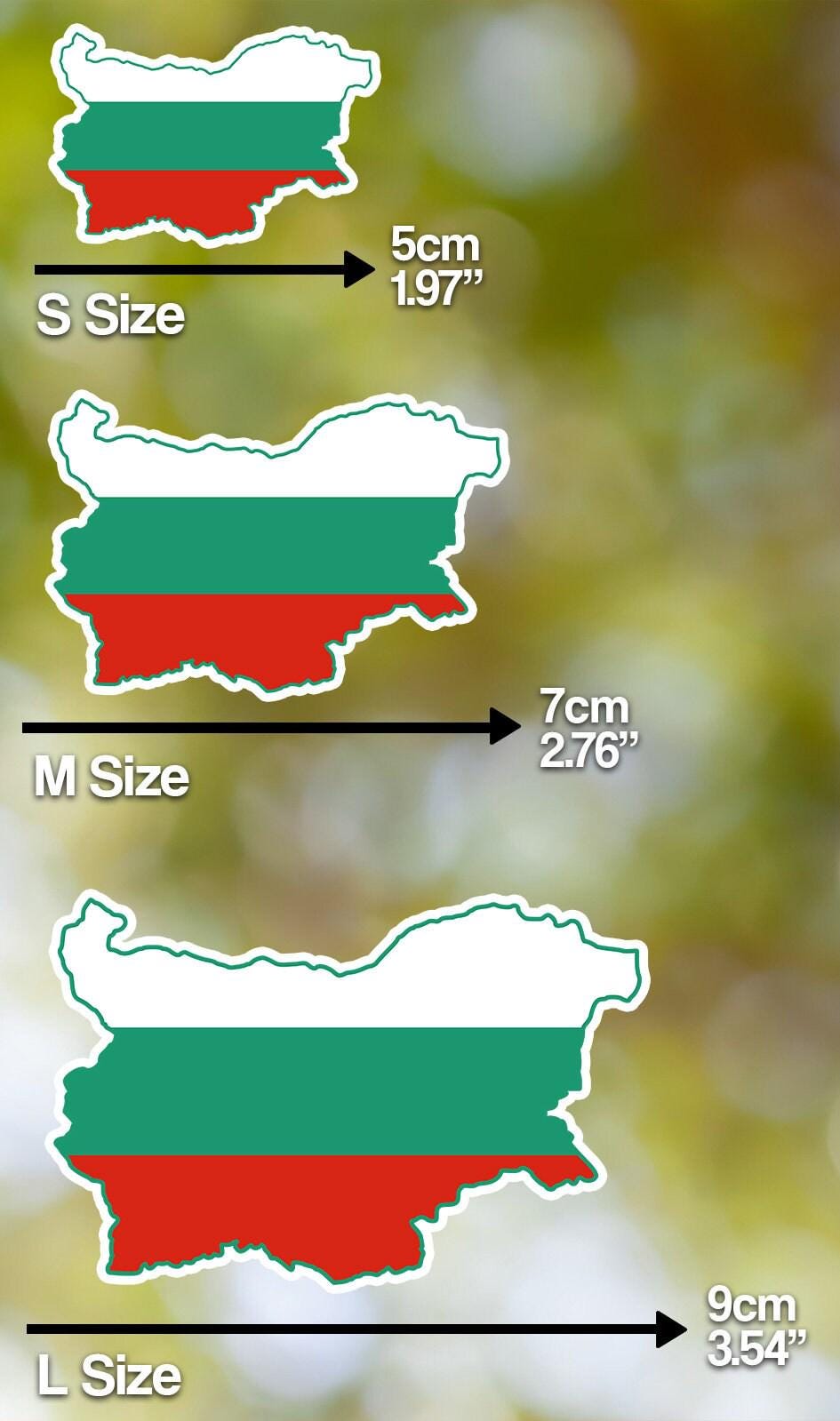Bulgaria Sticker Country Shaped Waterproof for Laptop, Car, Book, Water ...