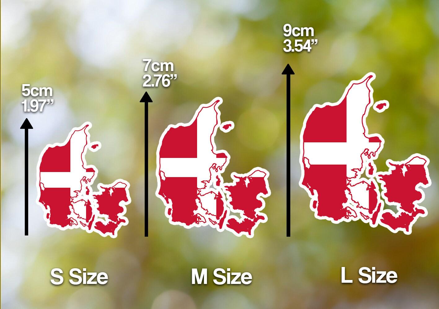 Denmark Sticker Country Shaped Waterproof for Laptop, Car, Book, Water ...