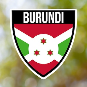 Burundi Sticker Shield Waterproof for Laptop, Car, Book, Water Bottle, Helmet, Toolbox