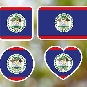 Belize Sticker Geometric for Laptop, Car, Book, Water Bottle, Helmet, Toolbox [Multiple Shapes]