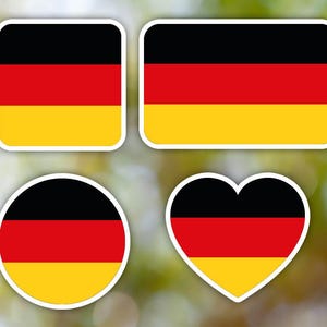 Adesivo geometrico Germania per laptop, auto, libro, bottiglia d&#39;acqua, casco, cassetta degli attrezzi [forme multiple]