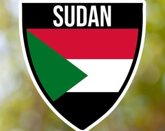 Sudan Sticker Shield Waterproof for Laptop, Car, Book, Water Bottle, Helmet, Toolbox