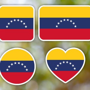 Pegatinas geométricas de Venezuela para ordenador portátil, coche, libro, botella de agua, casco, caja de herramientas [varias formas]