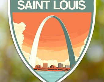Saint Louis Sticker, Saint Louis Decal, for Laptop Car, Book, Water Bottle, Helmet, Travel Bag, ...