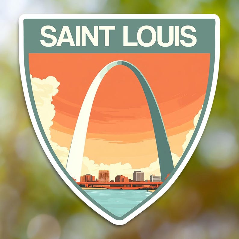 Saint Louis Sticker, Saint Louis Decal, for Laptop Car, Book, Water ...