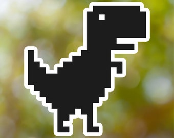 Dino Offline Chrome Meme Sticker, Vinilo Meme, Calcomanía Meme, para automóvil portátil, libro, botella de agua, casco, bolsa de viaje, ...