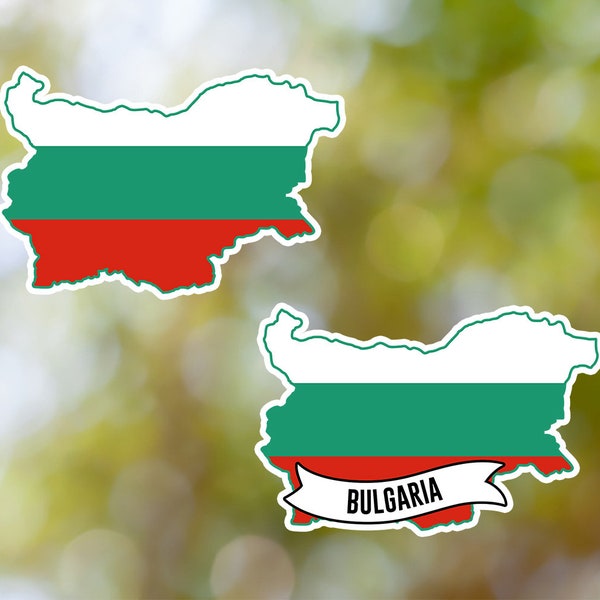 Bulgaria Sticker Country Shaped Waterproof for Laptop, Car, Book, Water Bottle, Helmet, Toolbox