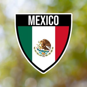 Mexico Sticker Shield Waterproof for Laptop, Car, Book, Water Bottle, Helmet, Toolbox