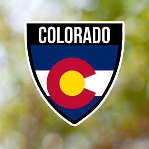 Adesivo Colorado Shield impermeabile per laptop, auto, libro, bottiglia d'acqua, casco, cassetta degli attrezzi