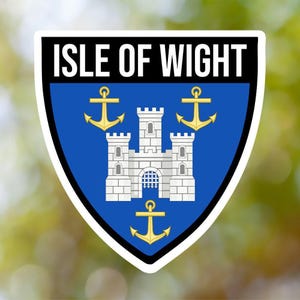 Isle of Wight Sticker Shield  Waterproof for Laptop, Car, Book, Water Bottle, Helmet, Toolbox