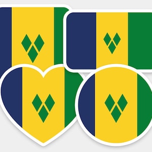 Saint Vincent Sticker Geometric for Laptop, Car, Book, Water Bottle, Helmet, Toolbox [Multiple Shapes]
