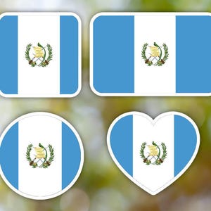 Guatemala Sticker Geometric for Laptop, Car, Book, Water Bottle, Helmet, Toolbox [Multiple Shapes]