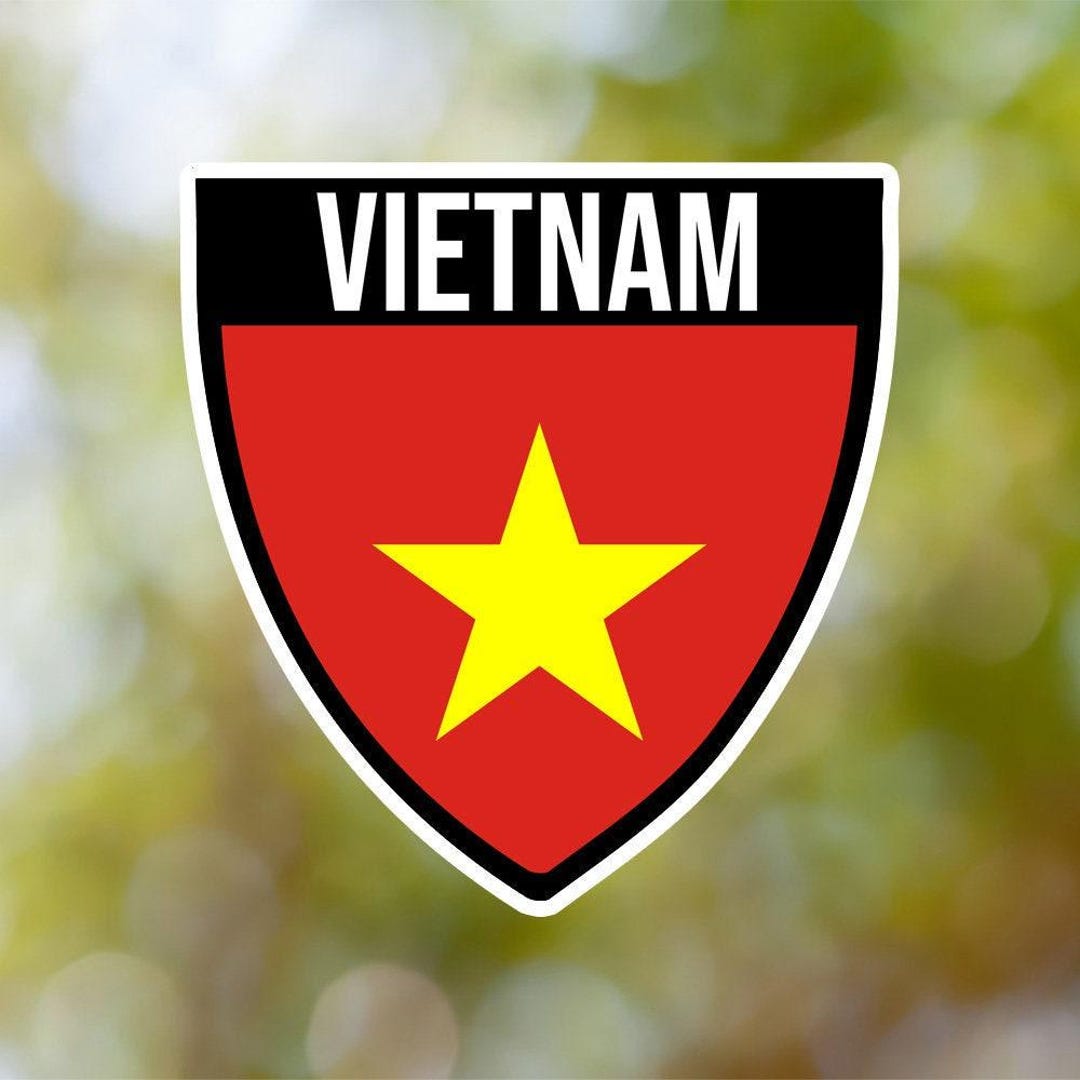 Vitnah Sticker Player Vietnam Sticker Shield Waterproof for Laptop, Car, Book, Water Bottle ...