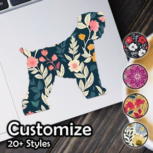 Black Russian Terrier Sticker, Dog Sticker With Pattern Waterproof for Laptop, Car, Book, Water Bottle, Helmet, Toolbox