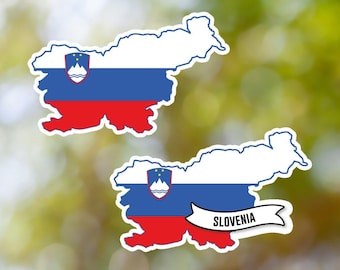 Slovenia Sticker Country Shaped Waterproof for Laptop, Car, Book, Water Bottle, Helmet, Toolbox