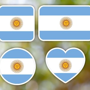 Argentina Sticker Geometric for Laptop, Car, Book, Water Bottle, Helmet, Toolbox [Multiple Shapes]